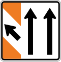 Lane management (lane exiting to the left)