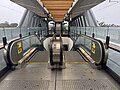 The escalators viewed from the platform, October 2024