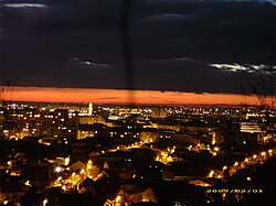 Oradea skyline at night