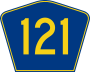 Highway 121 marker