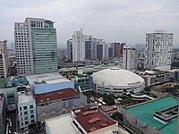 The Novotel Manila Araneta City (2nd building from the right), taken from the Vivaldi Residences Cubao