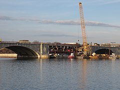 Renovation of Arlington Memorial Bridge in 2019