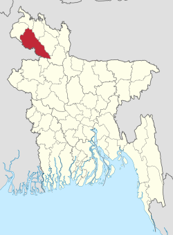 Location of Dinajpur District, Bangladesh in Bangladesh
