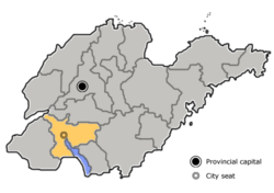 济宁市在山东省的地理位置