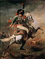 《皇家卫队的骑兵军官》(An Officer of the Imperial Horse Guards Charging)，1812年，收藏于卢浮宫