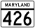 Maryland Route 426 marker