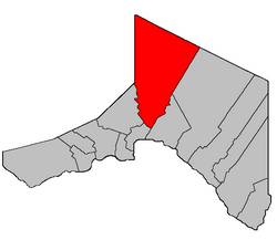 Location within Madawaska County map erroneously includes northeastern portions of Madawaska and Saint-Jacques Parishes in Saint-Joseph