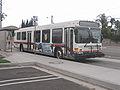 A New Flyer D40LF bus during a layover at Westminster Mall.