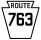 Pennsylvania Route 763 marker