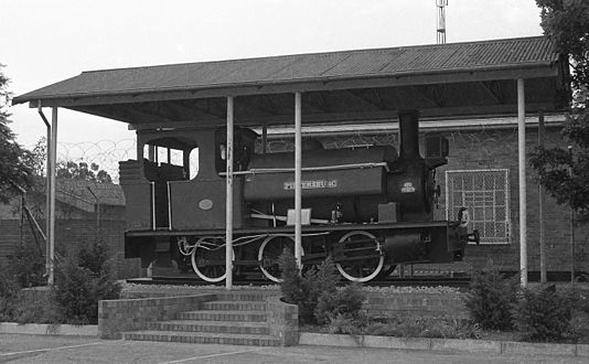 The Pietersburg, plinthed at Pietersburg station, 3 February 1992