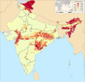 Percent of scheduled tribes in India-tehsils-census 2011