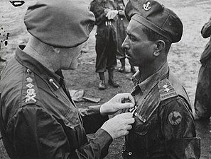 Subadar Ganpat Patil receives the Military Cross from General Sir Claude Auchinleck, 1944