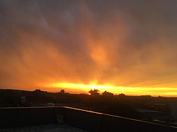 Sunset view from a rooftop in Baru