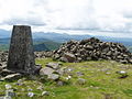 The summit, looking towards the Mournes