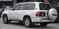 Toyota Land Cruiser (with spare wheel on the rear)