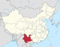 雲南省的位置