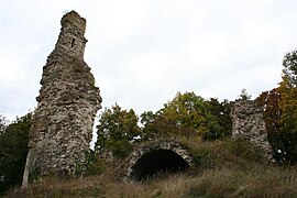 The remains of the chateau in Bainville-aux-Miroirs