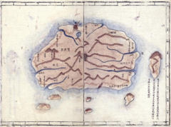 金正浩《大东舆地图》(1861):(部分)郁陵岛和于山