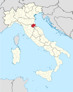 弗利-切塞納省在意大利的位置