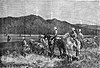 French Chasseurs d'Afrique on outpost in Tunis, 1881.