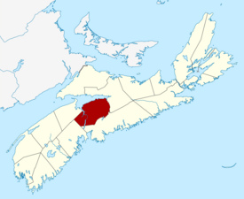 Location of Hants County, Nova Scotia