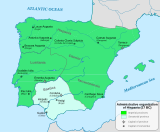 Administrative organization of Hispania in 17BC