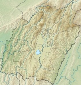 Map showing the location of Yangoupokpi-Lokchao Wildlife Sanctuary