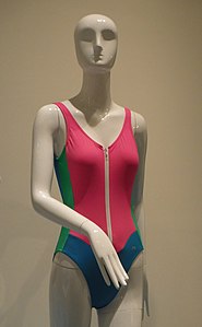 JAG high cut zippered swimsuit c. 1985–1995