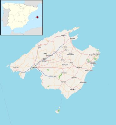 Location map Spain Majorca