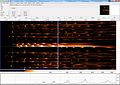 NIRSpec in Multi-Object Mode. The image shows the spectra of a Spectral Line Calibration Lamp (Fabry–Perot type) imaged onto the 2 detector Sensor Chip Assemblies (SCA)