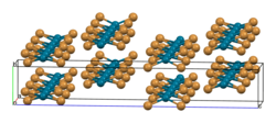 3D model of ribbon packing in the crystal structure of palladium(II) bromide