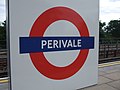 西行站台的伦敦地铁标志