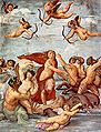 《嘉拉提亚的凯旋（英语：Galatea (Raphael)）》（The nymph Galatea），1512年-1514年，收藏于义大利罗马法尔内西纳别墅