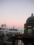 Yachts moored at Rowe's Wharf in Boston Harbor