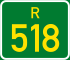 Regional route R518 shield