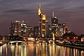 Image 16 Frankfurt Image credit: Nicolas17 The night skyline of Frankfurt, showing the Commerzbank Tower (centre) and the Maintower (right of centre). Frankfurt is the fifth-largest city in Germany, and the surrounding Frankfurt Rhein-Main Region is Germany's second-largest metropolitan area.