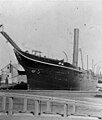 An Alert class gunboat, possibly Huron, under construction at the shipyard of John Roach & Sons, c. 1874-75.