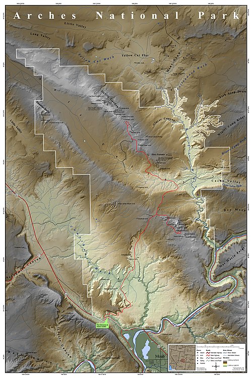 Arches National Park map