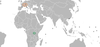 Location map for Burundi and Switzerland.