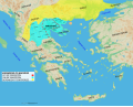 Expansion of Macedonia under Philip II (359-336 BC).