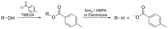 Electrochemical version of the Markó-Lam deoxygenation