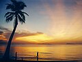 泰国苏梅岛海滩日落的景色