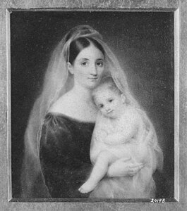 Laura Prime (Mrs. John Clarkson Jay) and Her Daughter, Laura (Mrs. Charles Pemberton Wurts), undated. Miniature on ivory, 4+1⁄2 x 4 in. Private collection, Englewood, New Jersey