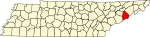 标示出科克县位置的地图