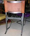 1970s Leather & Steel Chair – back w/logo