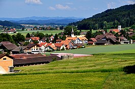 Schüpfen, village from southwest