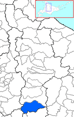 Location of Shimukappu in Hokkaido (Kamikawa Subprefecture)