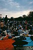 Audience waiting for the performance of Simon & Garfunkel.