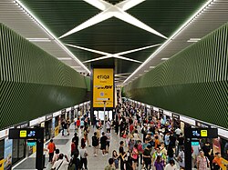 View of the island platform