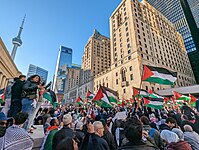 Pro-Palestine rally in Toronto on 28 October